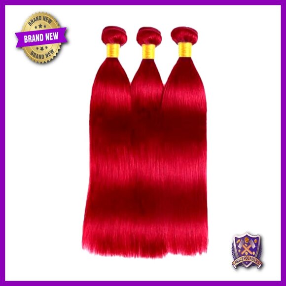 3 Bundles Straight Human Hair Extensions 22-26 Inch Unprocessed Virgin Remy